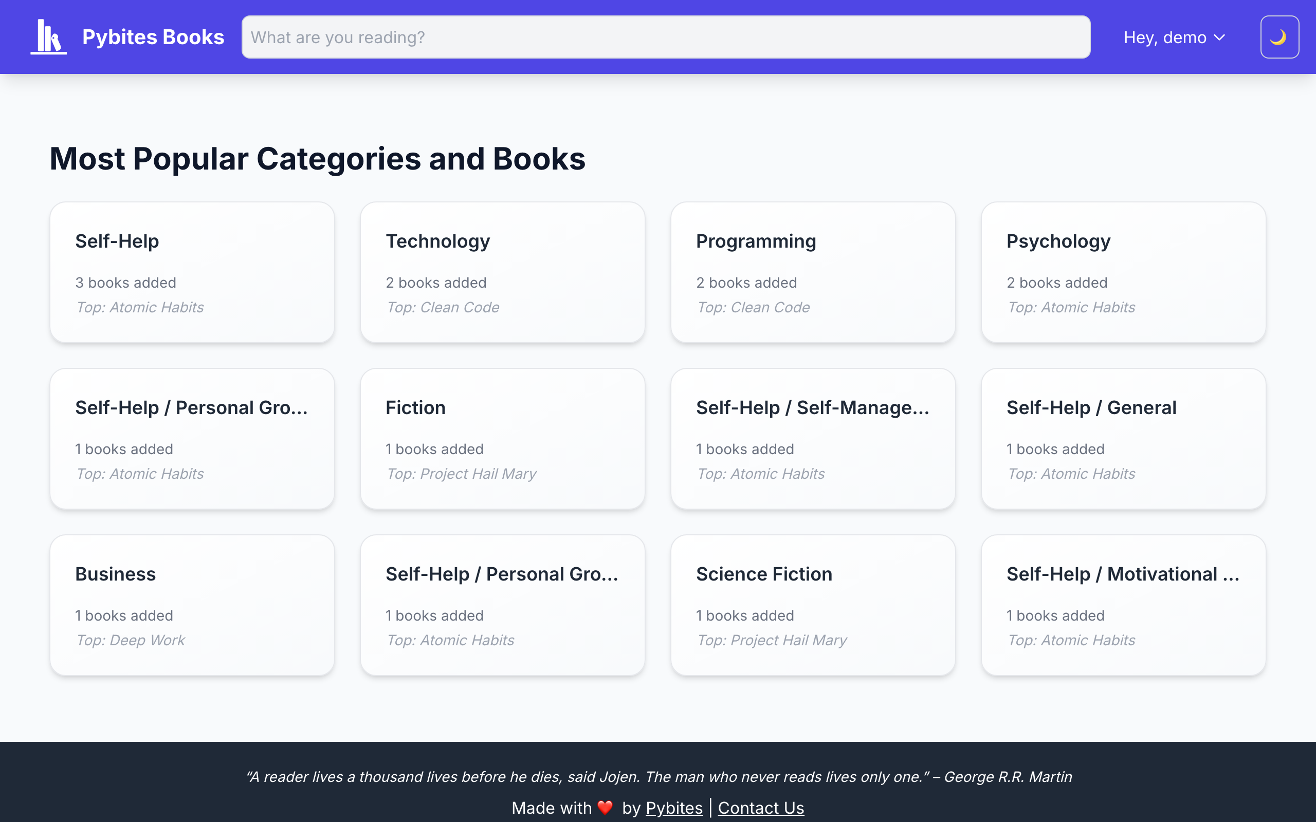 Explore books by category